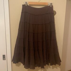Vintage 90’s Brown Tiered Skirt